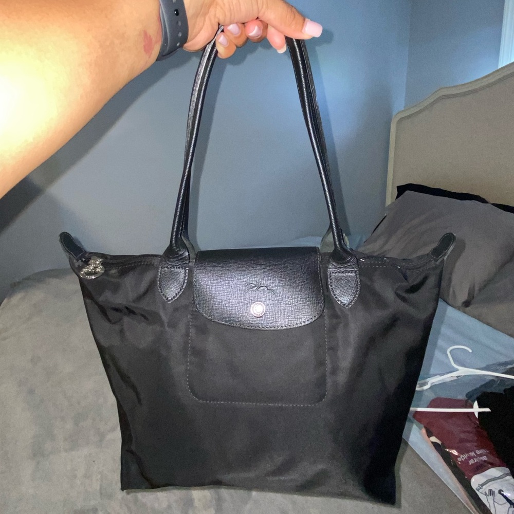 Black Le Pliage Neo Small Nylon Shoulder Tote
